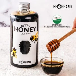 Madu Hitam Pahit Beorganik 500ml - Black Honey Asli 100%